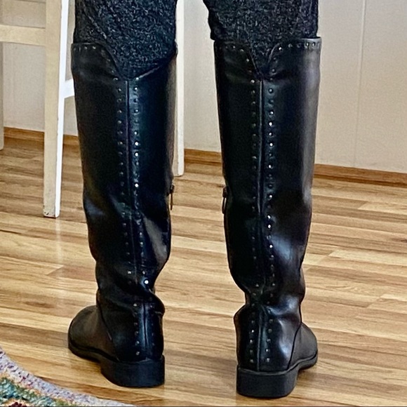 STEVEN by STEVE MADDEN Zeeland Black Riding Boots - Picture 4 of 10